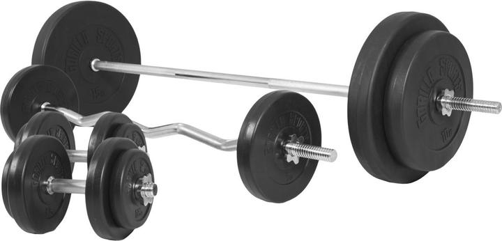 Immagine prodotto Gorilla Sports Set di bilancieri (4 x 1,25 kg, 4 x 2,5 kg, 2 x 5 kg, 2 x 10 kg, 2 x 15 kg)