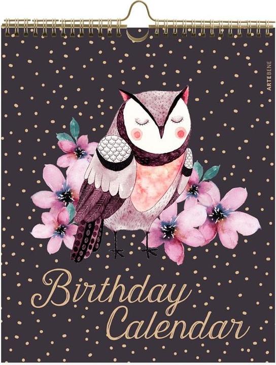 Actual product image Artebene Birthday Calendar 21x26 Owl (21 x 26 cm)