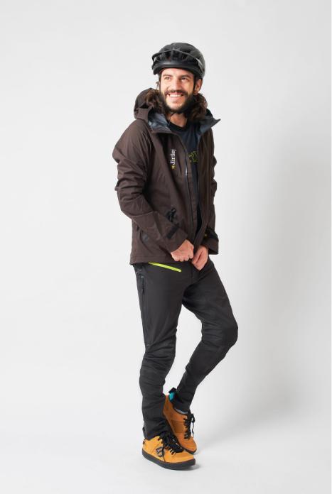Immagine prodotto dirtlej Pantaloni lunghi impermeabili Trailscout, nero/lime, S (S)