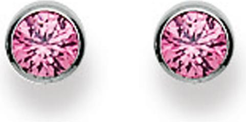 Actual product image Muau Stud earrings white gold 750 Zirconia 4.5mm (750/18 K Gold)