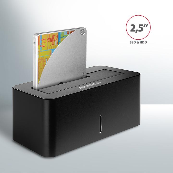 Actual product image Axagon ADSA-SN Storage Drive Docking Station USB 3.2 Gen 1 (3.1 Gen 1) Type-A Black (3.5")