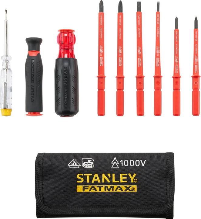 Stanley Schroevendraaierset Multi-Bit 1000V (Kruisvormig PZ, Gleuf, Phillipps kruissleuf (PH))