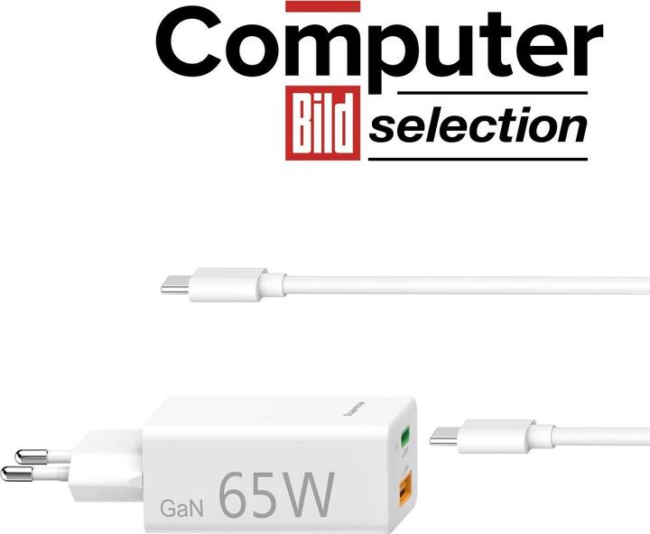 Image du produit Hama Chargeur GaN + câble USB (65 W)