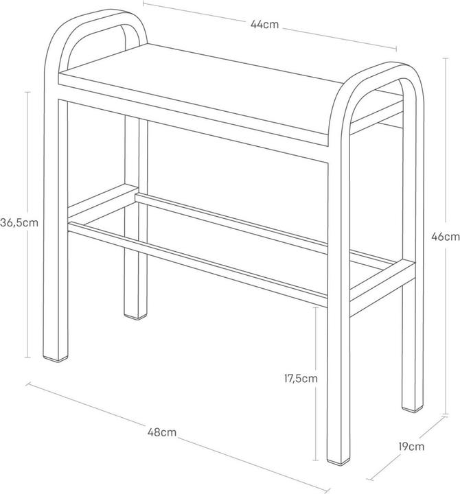 Actual product image Yamazaki shoe rack with wooden board - Tower - Black (4788)