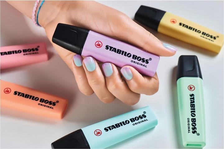 Immagine prodotto STABILO Boss Original (Pastello Porpora, Pastello Arancione, Pastello Giallo, Pastello Verde, Pastello Blu, Pastello Rosa, 5 mm, 6 x)