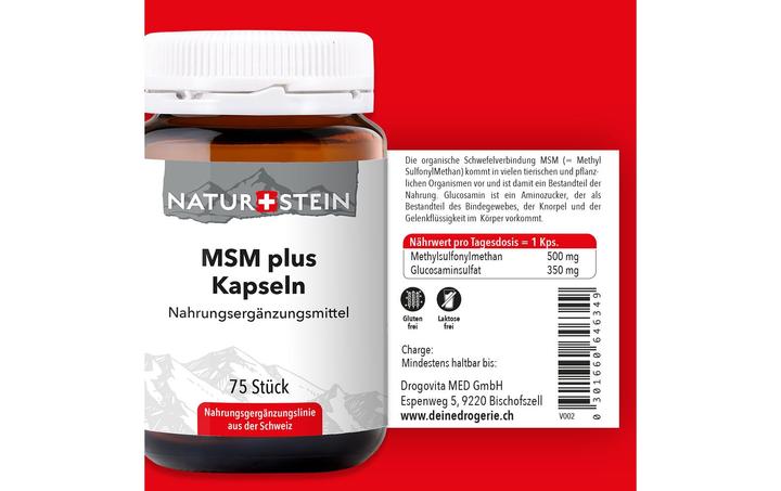 Actual product image Naturstein MSM plus capsule (75 Piece, Capsules, 179 g)