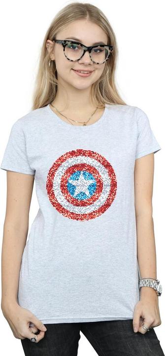 Produktbild Captain America Pixelated Shield TShirt (S)
