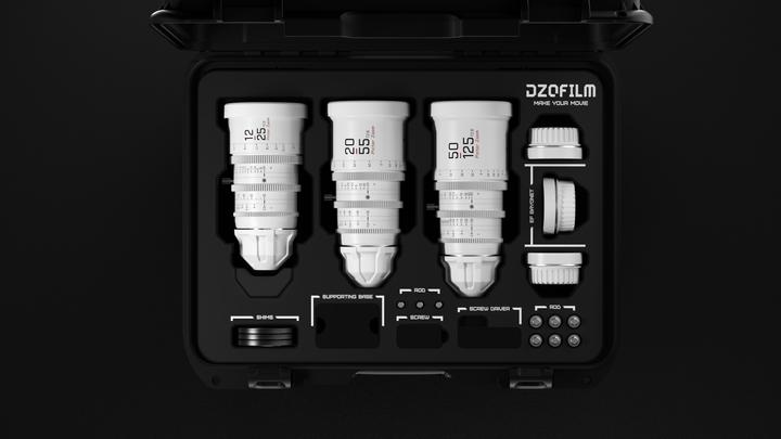 Dzofilm Pictor Zoom 3-Lens Kit (12-25/20-55/50-125 T2.8) White (Canon EF-M, full size)
