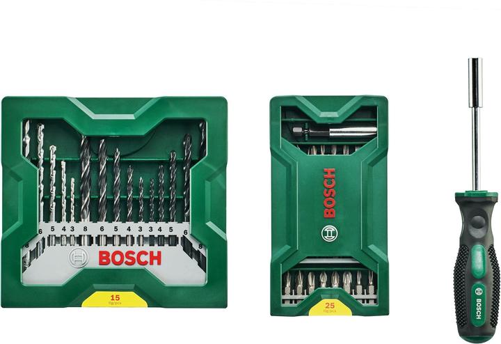 Image du produit Bosch Zubehör 25+15+1 Sets Mini-X-Line plus poignée (3-8 mm (mèches à bois))