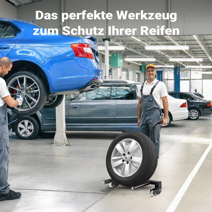 Actual product image XPOtool Tyre Change Trolley up to 250 kg Steel Truck Wheel Dolly for 17-56.5 cm (6.5-22.5") Tyres