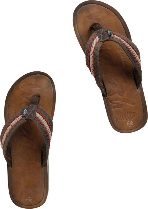 Actual product image Weird Fish Mens Malham Faux Leather Flip Flops (44.5)