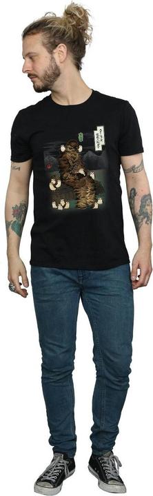 Actual product image Star Wars Mens The Last Jedi Japanese Chewbacca Porgs T-Shirt (3XL)