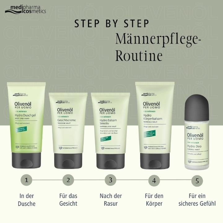 Produktbild Medipharma cosmetics Olivenöl Per Uomo Hydro Deo sensible Haut, 50 ml Roll-On (Roll-on, 50 ml)
