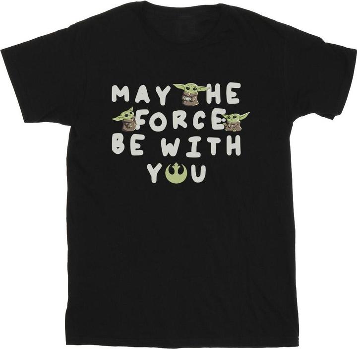 Actual product image Star Wars Mens The Mandalorian Grogu May The Force Be With You T-Shirt (4XL)