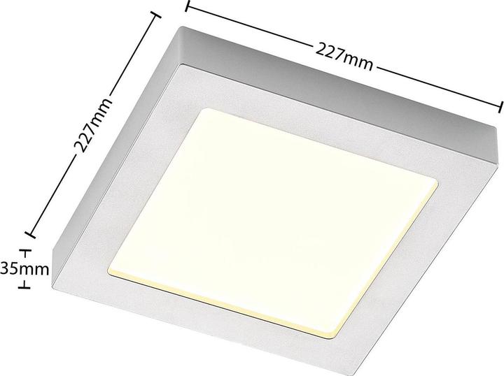 Actual product image Prios Alette LED ceiling light, silver 22.7 cm 24W (1740 lm)