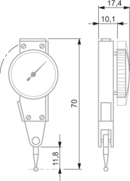 Immagine prodotto Tesa Calibro a leva TAST/laterale 0,01 mm Abl. mis. w (mm)