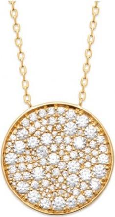 Actual product image Lara Gold plated NECKLACE - 40+2+3 - ZIRCONIA