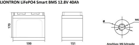 Actual product image Liontron LX Smart BMS 12.8V 40Ah (12.80 V, 40 Ah)