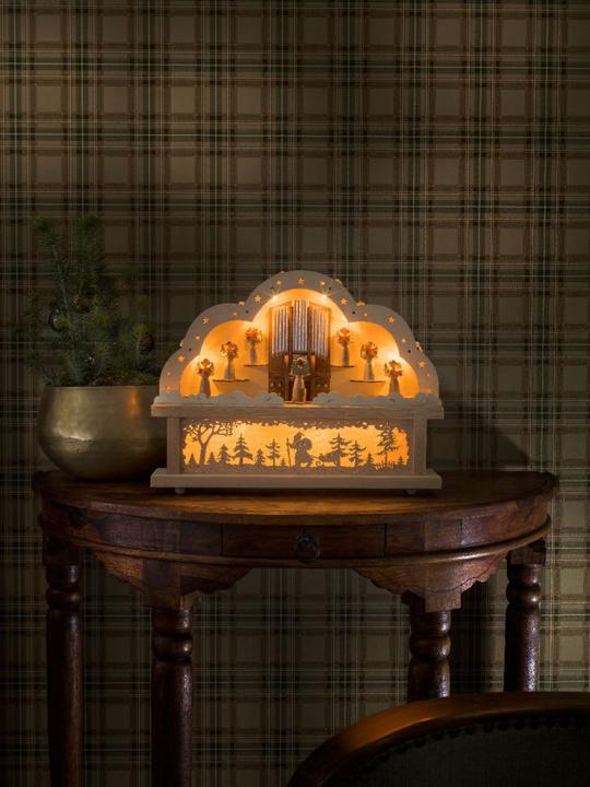 Image du produit Konstsmide Chandelier en bois Ange Blanc Chaud L