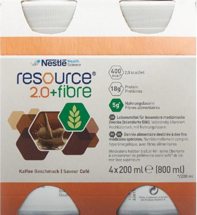 Actual product image Resource 2.0 Dietary fibre (Coffee, 4 x)