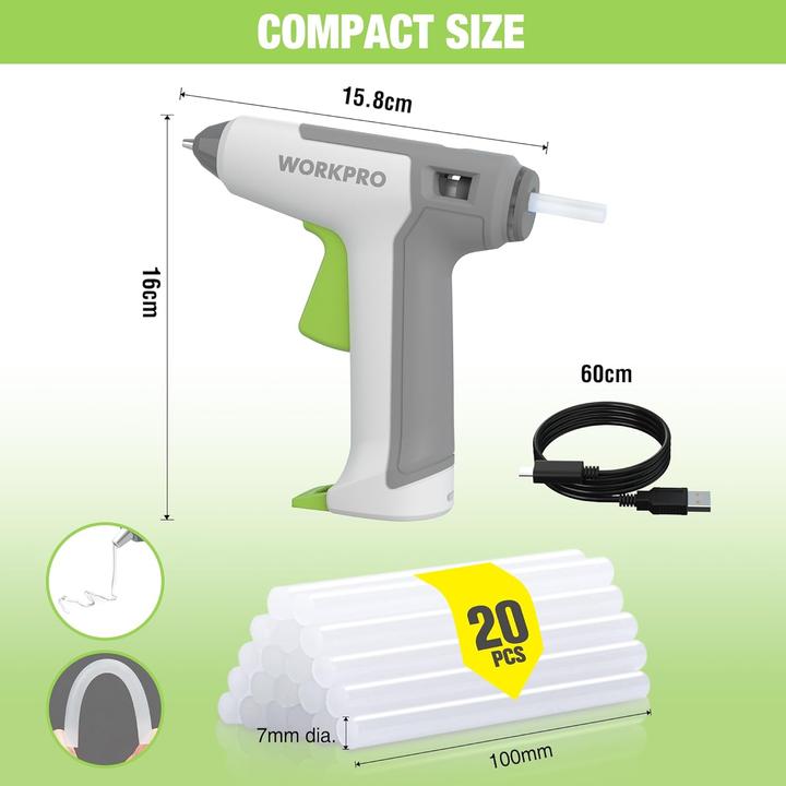Actual product image Workpro Cordless glue gun
