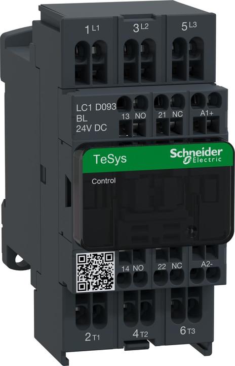 Actual product image Schneider Electric Contactor 3-pole NO contact 9A 24VDC