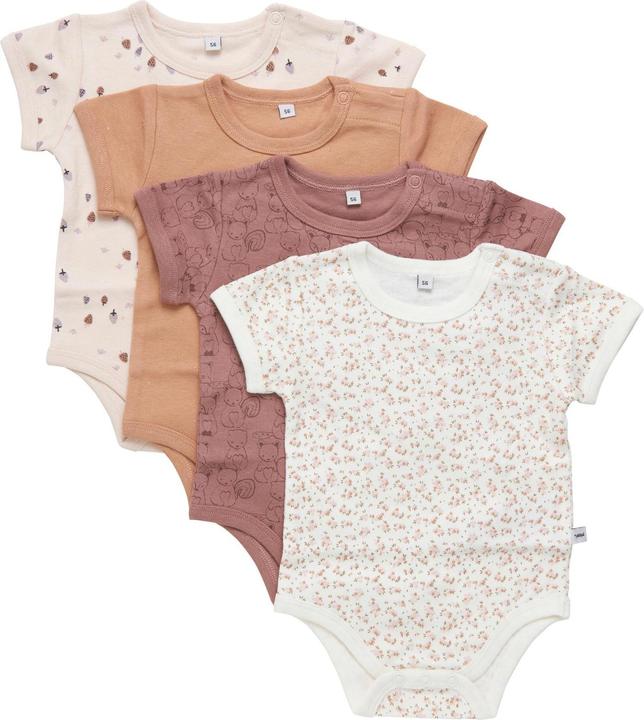 Actual product image Pippi Short sleeve bodysuit set of 4 Burlwood size 80 (80)