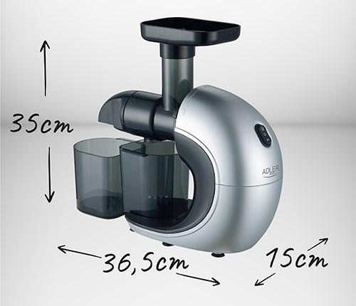 Actual product image Adler AD 4130 Slow Juicer, Stainless Steel/Black (EU plug)