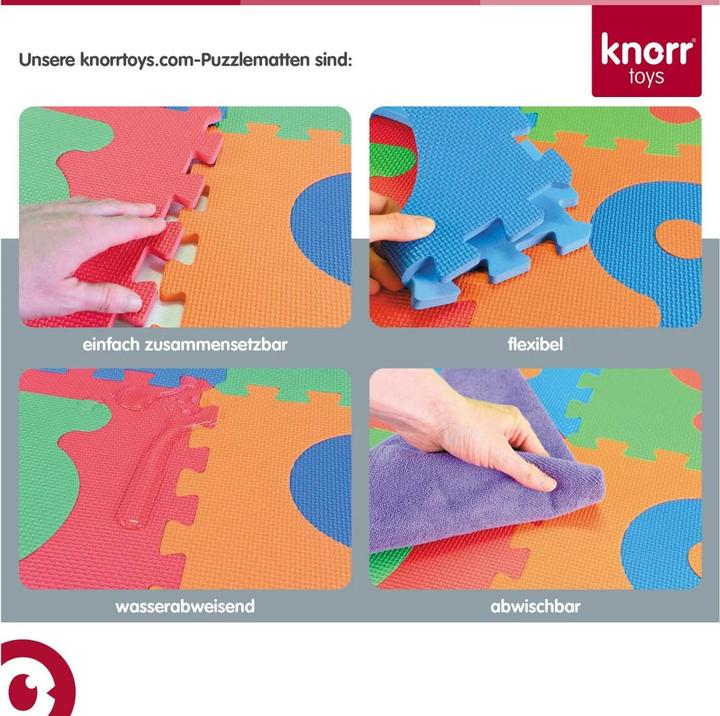 Actual product image Knorrtoys Puzzle mat - "Vehicles"/10 pieces/32 cm (32 x 32 cm)