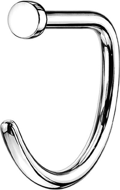 Hollywood Body Jewelry Nasenring offen silber D-Form (ohne Messing, Titan G23)