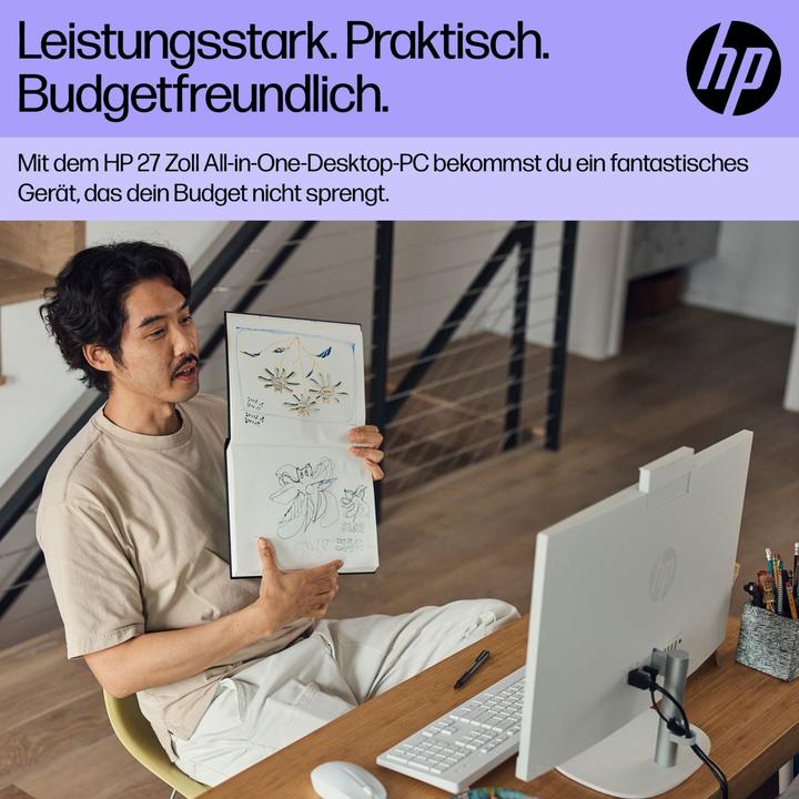 Produktbild HP AIO 27-cr0102ng (Intel Core i5-1335U, 16 GB, 1000 GB, Intel Iris Graphics)