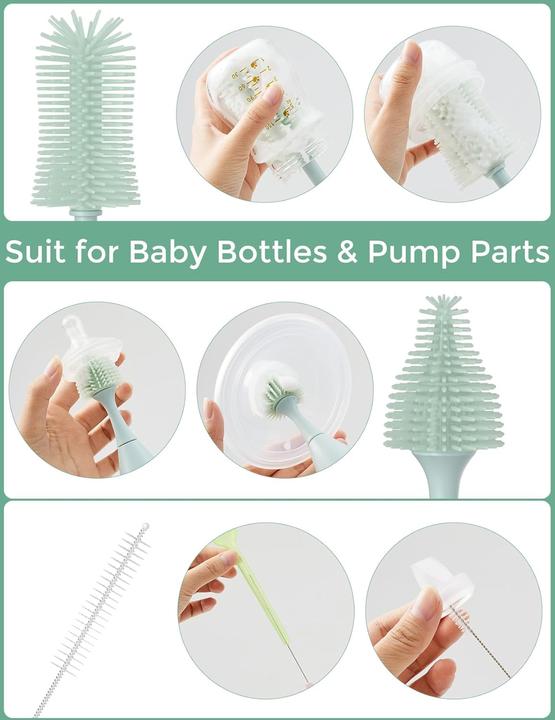 Produktbild Momcozy Flaschenbürsten-Set Push-Press GRN