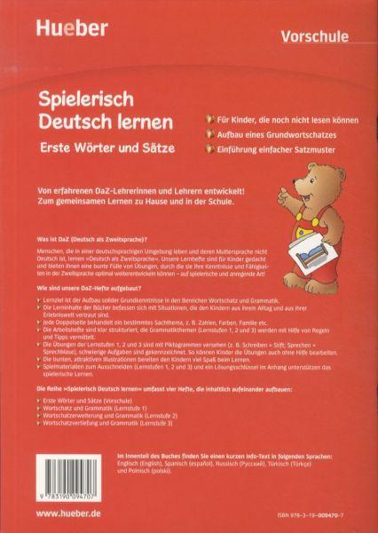 Produktbild Spielerisch Deutsch lernen. Erste Wörter und Sätze. Vorschul (Deutsch, Collectif, 2024)