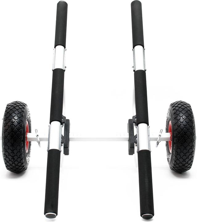 Actual product image Wiltec Aluminium Transport Trolley for Kayaks, Canoes max. 90kg with ⌀ 26cm Tyres & adjustable Width