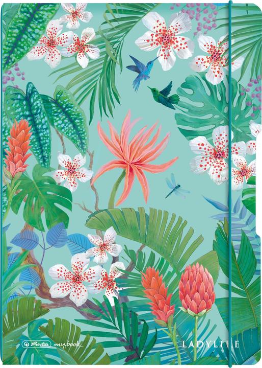 Herlitz Quaderno Ladylike Jungle A4 80 Fogli Verde (A4, Copertina morbida)