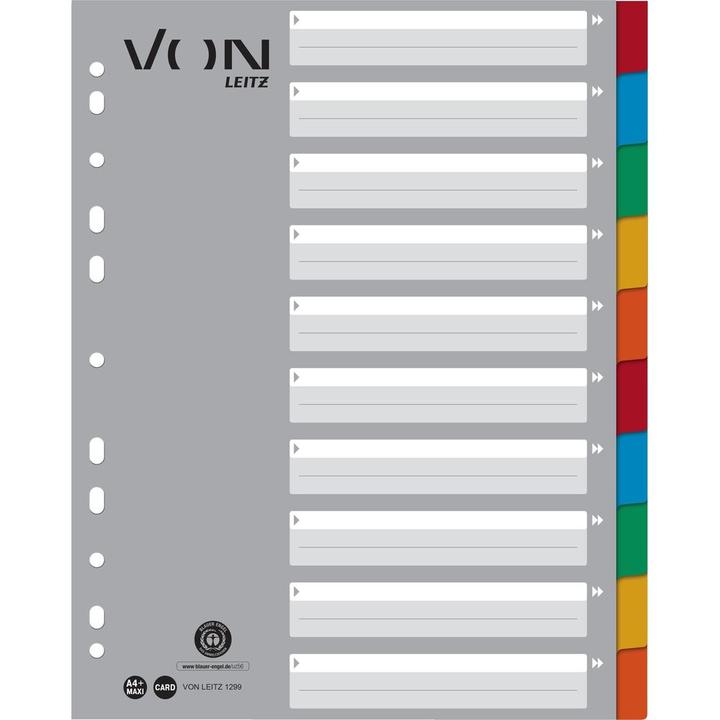 Image du produit von Hallers Intercalaire 10 onglets, A4, 1-10