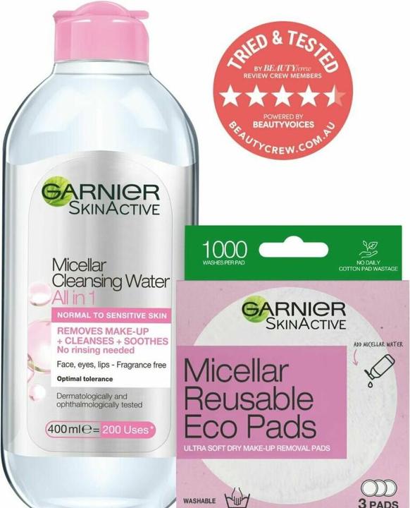 Produktbild Garnier SkinActive Micellar Reusable Eco Pads (Reinigungstücher)