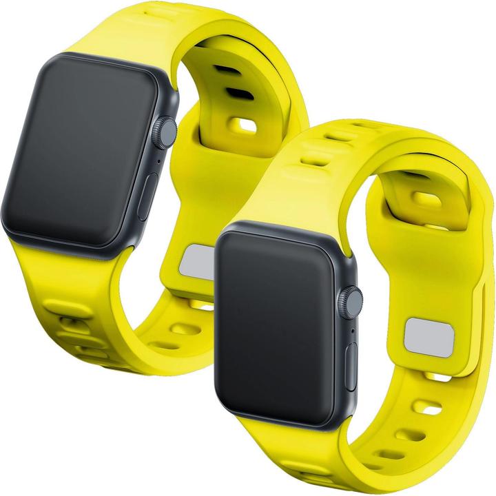 Produktbild 3MK Silicone Watch Strap żółty/yellow dla Apple Watch 42/44/45/49mm (Edelstahl, Silicone, 3, 4, 9, Ultra)