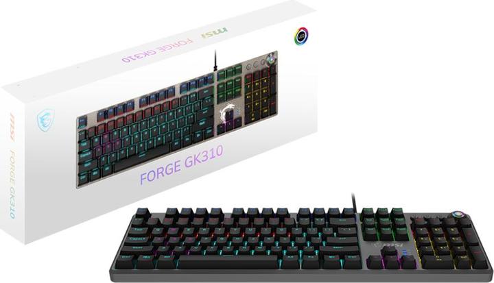 Produktbild MSI Forge GK310 RED DE GAMING Keyboard OS1-8ZA8013-000 retail (DE, Kabelgebunden)
