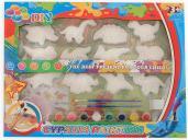 Jono Toys Malset XL 12 Dinos Putz mit Farbe und Pinsel