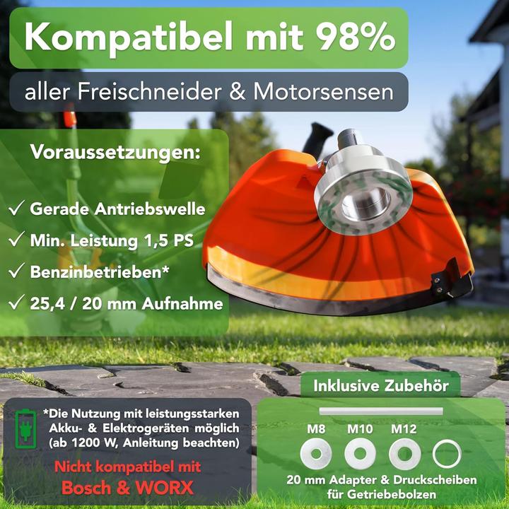 Actual product image Laakfeld Unkrautbürste für Freischneider & Motorsense (Weed whacker, Garden machinery attachment)
