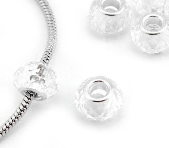Image du produit Hermex Bead argenté 925 - Silbrig Clear (Verre acrylique, Argent 925)