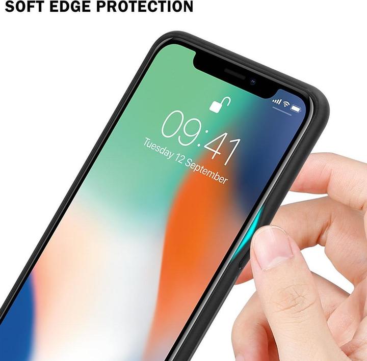 Actual product image Cadorabo TPU Striped Glass Cover (Apple iPhone X)