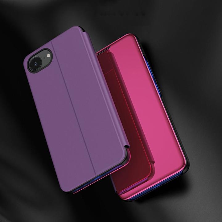 Actual product image Hurtel Back panel cover Clear View Case for iPhone 16e Flip Cover - Pink (Apple iPhone 16e)