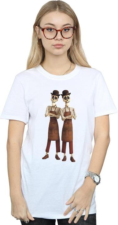 Actual product image Disney Womens/Ladies Coco Oscar And Felipe Twin Brothers Cotton Boyfriend T-Shirt (XXL)