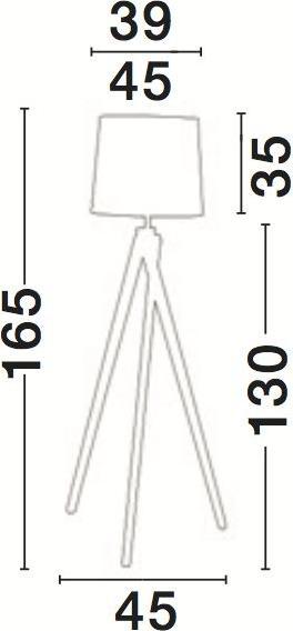 Immagine prodotto Nova Luce Lampada da terra Alma Tripod (E27)