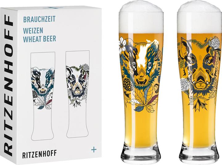 Produktbild Ritzenhoff 2-er-Set Weizenbierglas Brauchzeit (0.65 l, 2 x)