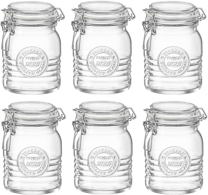 Bormioli Rocco Einmachglas Officina 1825 750 ml, 6 Stück (6 Stk., 0.75 l)