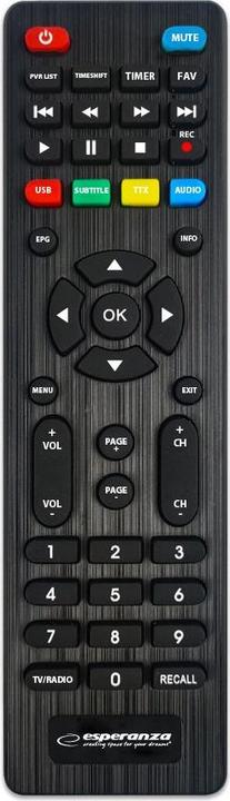 Produktbild Esperanza EV107R TV Set-Top-Box Kabel Schwarz (DVB-T2)