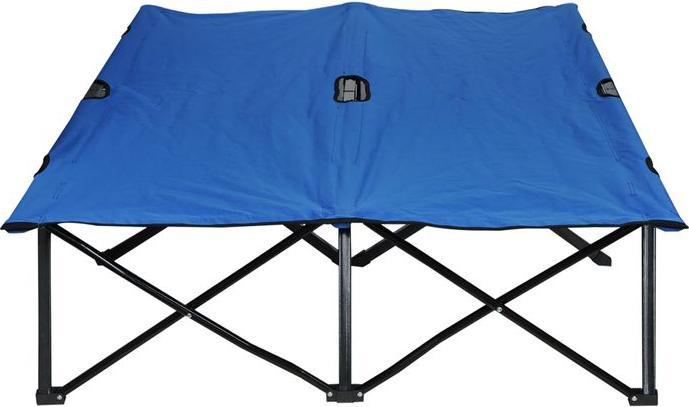 Produktbild Swisshandel24 Campingbett Klappbar für 2 Personen Feldbett Klappbett mit Tragetasche bis 136 kg belastbar Stahl Ox